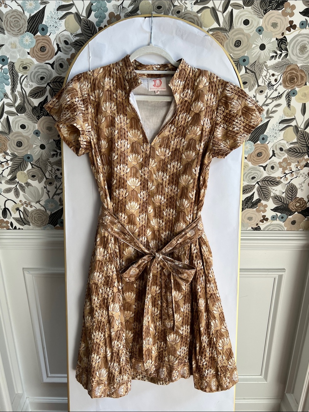 Victoria Dunn  Brown Floral dress